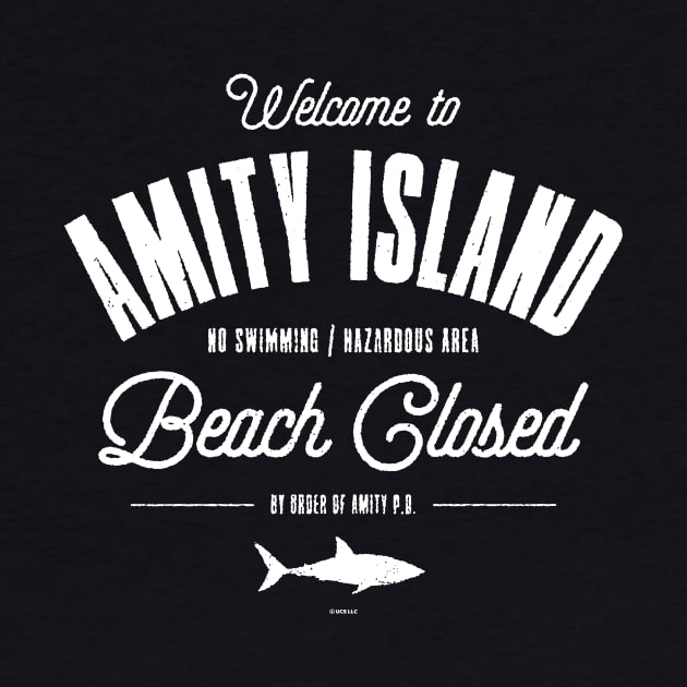 Jaws - Welcome To Amity Island by Tee Cult